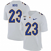 Pittsburgh Panthers 23 Tyler Boyd White 150th Anniversary Patch Nike College Football Jersey Dzhi,baseball caps,new era cap wholesale,wholesale hats